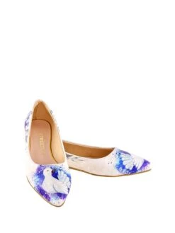 Ballerina's Wit/blauw -Gstar Kleding Winkel streetfly ballerinas wit blauw 4