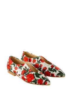 Ballerina's Wit/rood -Gstar Kleding Winkel streetfly ballerinas wit rood 1