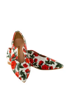 Ballerina's Wit/rood -Gstar Kleding Winkel streetfly ballerinas wit rood 2