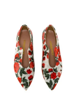 Ballerina's Wit/rood -Gstar Kleding Winkel streetfly ballerinas wit rood 3