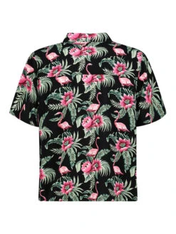 SUBLEVEL Blouse Zwart/roze/groen -Gstar Kleding Winkel sublevel blouse zwart roze groen 1