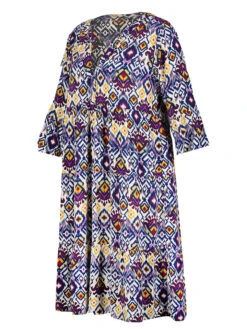 SUBLEVEL Jurk Paars/blauw/crème -Gstar Kleding Winkel sublevel jurk paars blauw creme 1