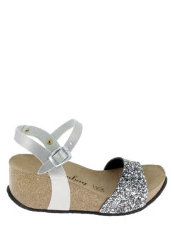 Leren Sleehaksandalen "Yucca" Zilverkleurig -Gstar Kleding Winkel sunbay leren sleehaksandalen yucca zilverkleurig 1