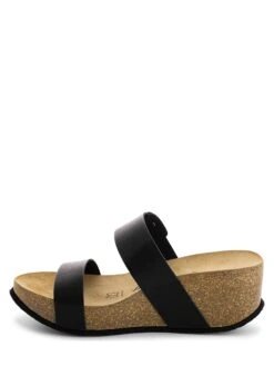 Leren Sleehakslippers "Ana" Zwart -Gstar Kleding Winkel sunbay leren sleehakslippers ana zwart 4