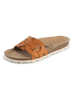 Leren Slippers "Lazuli" Lichtbruin -Gstar Kleding Winkel sunbay leren slippers lazuli lichtbruin 6