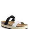 Leren Slippers "Mariara" Zilverkleurig/zwart 2 Leren Slippers "Mariara" Zilverkleurig/zwart -Gstar Kleding Winkel sunbay leren slippers mariara zilverkleurig zwart