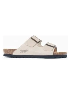 Leren Slippers "Trefle" Beige -Gstar Kleding Winkel sunbay leren slippers trefle beige 1