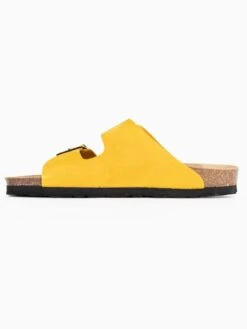 Leren Slippers "Trefle" Geel -Gstar Kleding Winkel sunbay leren slippers trefle geel 3