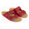 Leren Slippers "Trefle" Rood