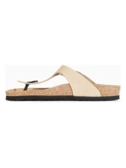 Leren Teenslippers "Camelia" Beige -Gstar Kleding Winkel sunbay leren teenslippers camelia beige 2