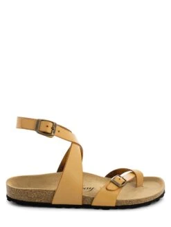 Leren Teenslippers "Sabaneta" Camel -Gstar Kleding Winkel sunbay leren teenslippers sabaneta camel 1