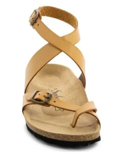 Leren Teenslippers "Sabaneta" Camel -Gstar Kleding Winkel sunbay leren teenslippers sabaneta camel 2