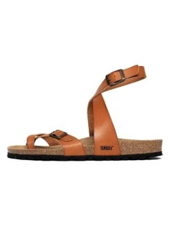 Leren Teenslippers "Sabaneta" Lichtbruin -Gstar Kleding Winkel sunbay leren teenslippers sabaneta lichtbruin 1