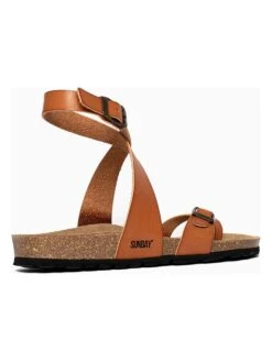 Leren Teenslippers "Sabaneta" Lichtbruin -Gstar Kleding Winkel sunbay leren teenslippers sabaneta lichtbruin 2