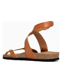 Leren Teenslippers "Sabaneta" Lichtbruin -Gstar Kleding Winkel sunbay leren teenslippers sabaneta lichtbruin 3