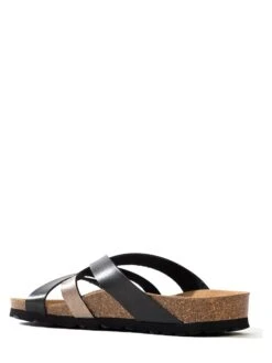 Slippers "Albury" Zwart/goudkleurig -Gstar Kleding Winkel sunbay slippers albury zwart goudkleurig 2