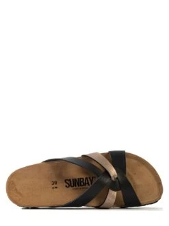 Slippers "Albury" Zwart/goudkleurig -Gstar Kleding Winkel sunbay slippers albury zwart goudkleurig 5