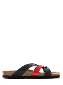 Slippers "Albury" Zwart/rood -Gstar Kleding Winkel sunbay slippers albury zwart rood 1