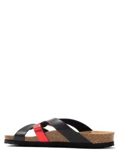 Slippers "Albury" Zwart/rood -Gstar Kleding Winkel sunbay slippers albury zwart rood 2