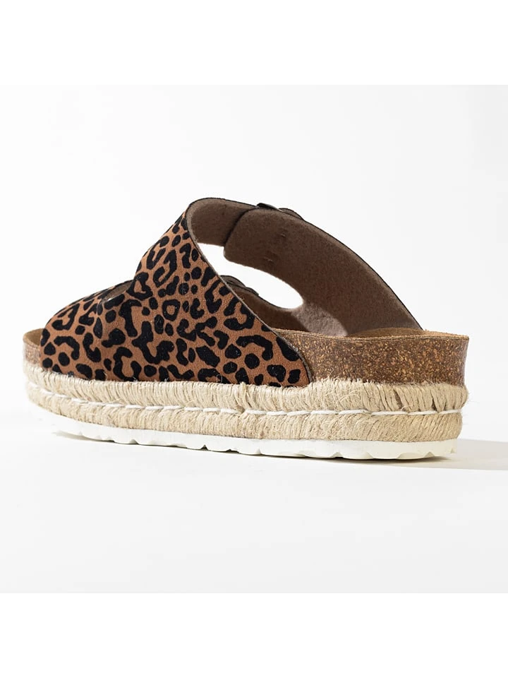 Slippers "Orange" Bruin/ Zwart 5 Slippers "Orange" Bruin/ Zwart - Afbeelding 3