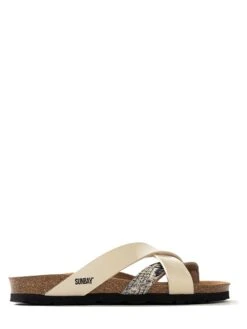 Teenslippers "Ceduna" Crème -Gstar Kleding Winkel sunbay teenslippers ceduna creme 1