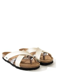 Teenslippers "Ceduna" Crème -Gstar Kleding Winkel sunbay teenslippers ceduna creme 4
