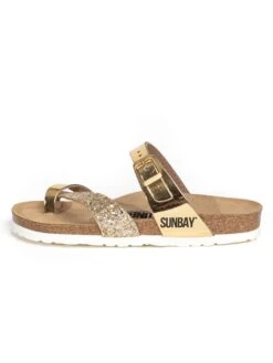 Teenslippers "Tulipe" Goudkleurig -Gstar Kleding Winkel sunbay teenslippers tulipe goudkleurig 2