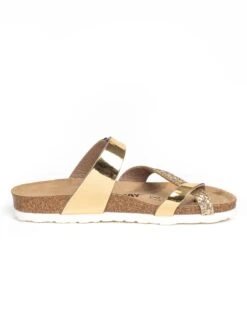 Teenslippers "Tulipe" Goudkleurig -Gstar Kleding Winkel sunbay teenslippers tulipe goudkleurig 3