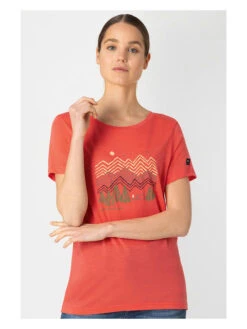 Super.natural Shirt "Camping Nights" Koraalrood