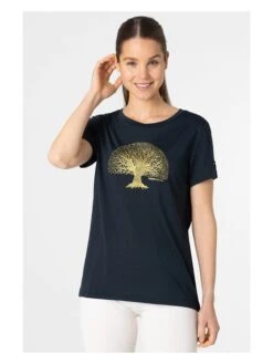 Super.natural Shirt "Tree Of Knowledge" Donkerblauw