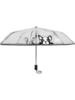 Zakparaplu "Dog Printed" Transparant/zwart - Ø 98 Cm -Gstar Kleding Winkel susino zakparaplu dog printed transparant zwart o 98 cm 1