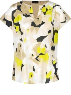 Taifun Shirt Beige/geel/wit -Gstar Kleding Winkel taifun shirt beige geel wit 3