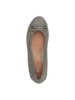 Tamaris Leren Ballerina's Kaki -Gstar Kleding Winkel tamaris leren ballerinas kaki 4