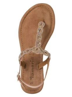 Tamaris Leren Teensandalen Roségoudkleurig -Gstar Kleding Winkel tamaris leren teensandalen rosegoudkleurig 3