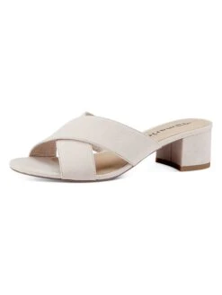 Tamaris Slippers Crème -Gstar Kleding Winkel tamaris slippers creme 1