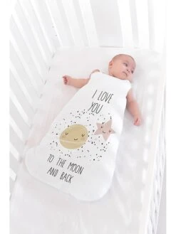 Slaapzak "Love To The Moon" Wit/meerkleurig -Gstar Kleding Winkel tanuki slaapzak love to the moon wit meerkleurig 2