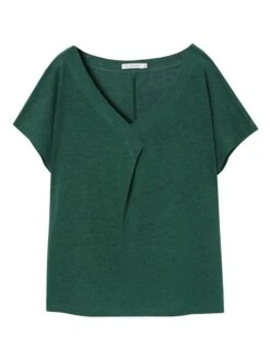 Linnen Shirt Donkergroen