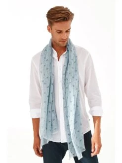 Linnen Sjaal Lichtblauw - (L)180 X (B)50 Cm -Gstar Kleding Winkel tatuum linnen sjaal lichtblauw l 180 x b 50 cm 2