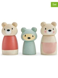 Tender Leaf Toys 3-delige Set: Speelfiguren "Familie Beer" - Vanaf 3 Jaar