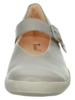 Think! Leren Ballerina's Met Bandje "Duene" Grijs -Gstar Kleding Winkel think leren ballerinas met bandje duene grijs 2