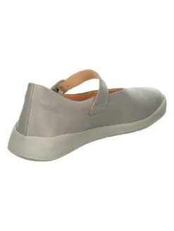 Think! Leren Ballerina's Met Bandje "Duene" Grijs -Gstar Kleding Winkel think leren ballerinas met bandje duene grijs 5