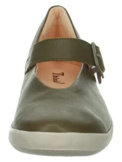 Think! Leren Ballerina's Met Bandje "Duene" Kaki -Gstar Kleding Winkel think leren ballerinas met bandje duene kaki 2