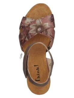Think! Leren Haksandalen Oudroze -Gstar Kleding Winkel think leren haksandalen oudroze 5