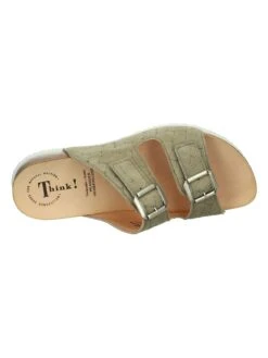 Think! Leren Slippers "Julia" Lichtgroen -Gstar Kleding Winkel think leren slippers julia lichtgroen 7