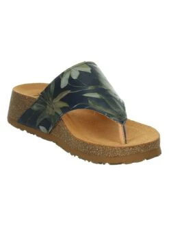 Think! Leren Teenslippers "Koak" Blauw/meerkleurig -Gstar Kleding Winkel think leren teenslippers koak blauw meerkleurig 3