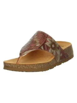 Think! Leren Teenslippers "Koak" Lichtbruin/meerkleurig -Gstar Kleding Winkel think leren teenslippers koak lichtbruin meerkleurig 1