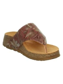 Think! Leren Teenslippers "Koak" Lichtbruin/meerkleurig -Gstar Kleding Winkel think leren teenslippers koak lichtbruin meerkleurig 3