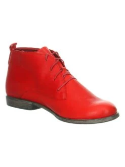 Think! Leren Veterschoenen "Agrat" Rood -Gstar Kleding Winkel think leren veterschoenen agrat rood 1