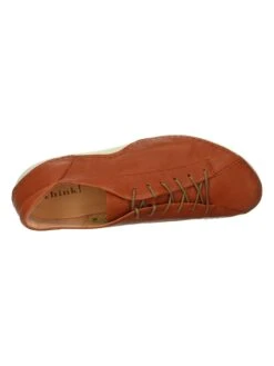Think! Leren Veterschoenen "Kapsl" Oranje -Gstar Kleding Winkel think leren veterschoenen kapsl oranje 6