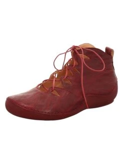 Think! Leren Veterschoenen "Kapsl" Rood -Gstar Kleding Winkel think leren veterschoenen kapsl rood 1